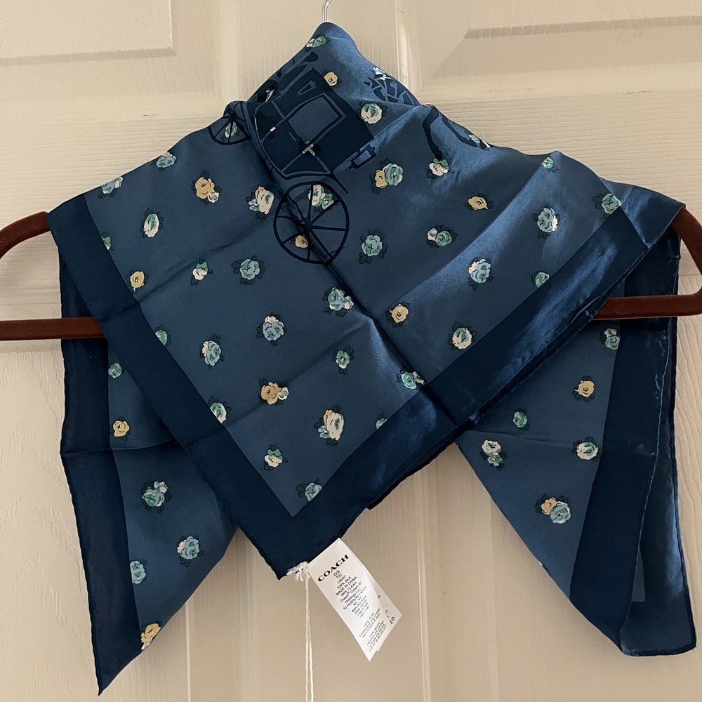 Coach 100% Silk Scarf - Picture 3 of 3